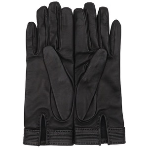 エルメス 手袋 グローブ レザー ブラック #6.5 黒 ボリード ケリー  中古