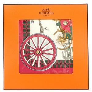 エルメス スカーフ カレ90 CARRE シルク マルチカラー 【The Bull & Mouth Regent's Circus Piccadilly/郵便馬車】未開封  中古