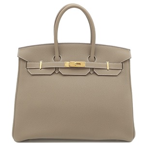 エルメス ハンドバッグ バーキン35 トゴ グレー グレージュ  中古