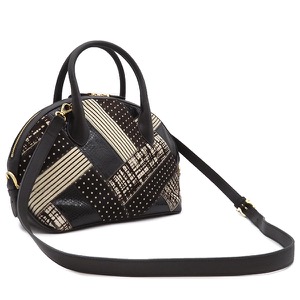 サルヴァトーレ・フェラガモ 2WAYバッグ フィアンマ レザー ブラック 黒 茶 白 パッチワーク  中古