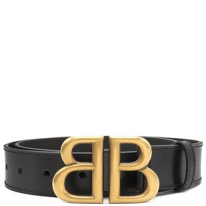 バレンシアガ ベルト ザ ハッカー プロジェクト BBロゴ レザー ブラック グッチ コラボ 黒 ゴールド  680456 中古