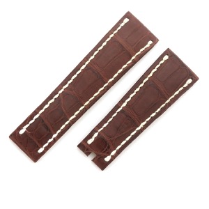 ロレックス 腕時計パーツ デイトナ用 クロコダイル ブラウン 新品同様 純正 替え クロコ バンド ベルト ストラップ 20ｍｍ ブラウン 茶  中古