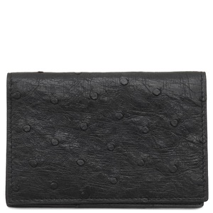 ダンヒル 名刺入れ カードケース オーストリッチ ブラック カード入れ パスケース 定期入れ 黒  中古