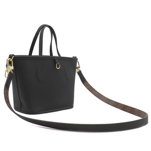 ルイヴィトン 2WAYバッグ ネヴァーフル インサイドアウト BB モノグラムキャンバス ブラック ハンドバッグ リバーシブル 黒 茶未使用  M12109 中古