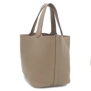 エルメス ハンドバッグ ピコタンロックMM  トリヨンクレマンス グレー未使用 グレージュ  中古