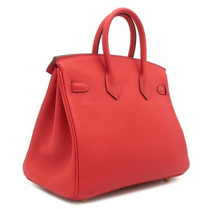 エルメス ハンドバッグ バーキン25 スイフト レッド未使用 赤  中古