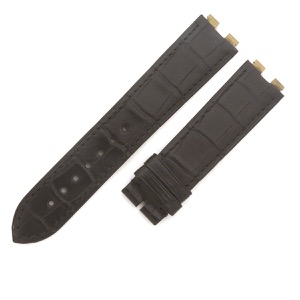 ピアジェ 腕時計パーツ ポロ用 クロコバンド クロコダイル ブラック 未使用 純正 替え ベルト バンド ストラップ 20ｍｍ 黒 ブラック  中古