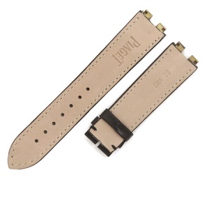 ピアジェ 腕時計パーツ ポロ用 クロコバンド クロコダイル ブラック 未使用 純正 替え ベルト バンド ストラップ 20ｍｍ 黒 ブラック  中古