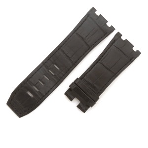 オーデマピゲ 腕時計パーツ ロイヤルオーク用 クロコバンド クロコダイル ブラック 未使用 純正 替え ベルト ストラップ 29ｍｍ ブラック 黒  中古