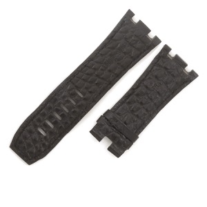 オーデマピゲ 腕時計パーツ ロイヤルオーク用 クロコバンド クロコダイル ブラック 未使用 純正 替え ベルト ストラップ 29ｍｍ ブラック 黒  中古
