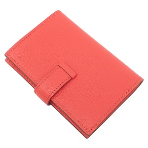 エルメス カードケース ベアン シェーブル ピンク未使用 名刺入れ  中古