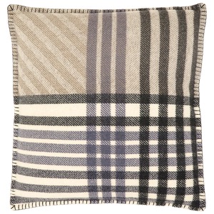 エルメス エスカパード クッション ウール ベージュ グリーン金具 カバー取り外し可  中古