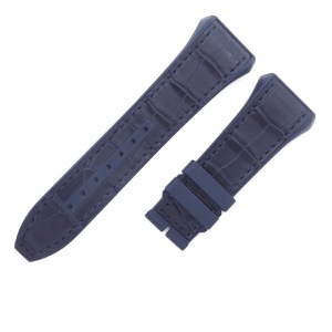 フランクミュラー 腕時計パーツ 純正 ヴァンガード V45用 クロコ×ラバーバンド クロコダイル ネイビー 未使用 ベルト バンド ストラップ 替え 29mm ネイビー 紺  中古