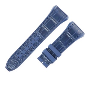 フランクミュラー 腕時計パーツ ヴァンガード V45用 クロコ×ラバーバンド クロコダイル ネイビー 未使用 純正 ベルト バンド ストラップ 替え 28mm ネイビー 紺  中古