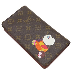 ルイヴィトン 長財布 ポルトモネ ジップ モノグラムキャンバス ブラウン ラウンドファスナー 村上隆 モノグラムパンダ  M61729  中古