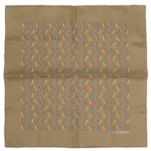 エルメス スカーフ スカーフ 45cm シルク カーキグリーン 馬車 騎手 ジョッキー  中古