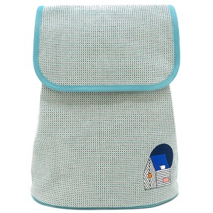 エルメス リュック・デイパック レ キャバン バックパック コットン ブルー 子供用 キッズ トワルH トリコロール  中古