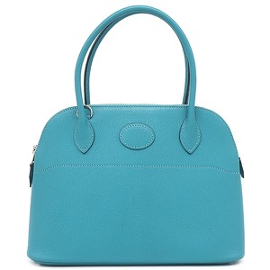 エルメス 2WAYバッグ ボリード27 シェーブル ブルー 青 ショルダー  中古