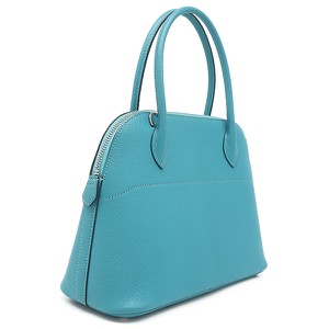 エルメス 2WAYバッグ ボリード27 シェーブル ブルー 青 ショルダー  中古