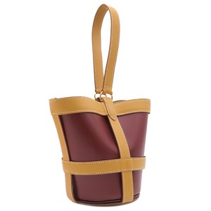 エルメス ハンドバッグ ミュズリエール2 ボックスカーフ レッド 赤 ベージュ 茶 バケツバッグ  中古