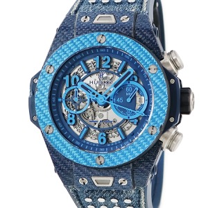 ウブロ ビッグバン ウニコ イタリア インデペンデント ブルー クロノ 411.YL.5190.NR.IT115 限定 自動巻き