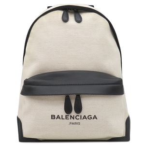 バレンシアガ リュック・デイパック バックパック キャンバス ブラック リュックサック 白 黒  中古