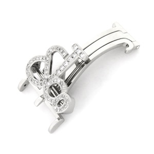 ジェイコブ 腕時計パーツ 純正 5タイムゾーン ステンレススチール シルバー バックル 20mm幅対応 ダイヤ ステンレス スチール SS パーツ 替え シルバー  中古