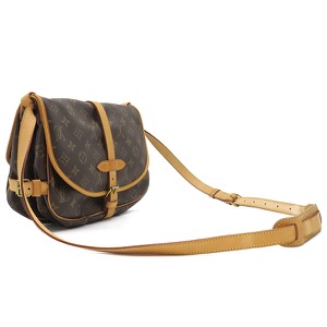 ルイヴィトン ショルダーバッグ ソミュール 30 モノグラムキャンバス ブラウン 茶  斜め掛け  M42256 中古