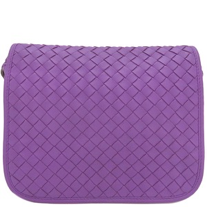 ボッテガヴェネタ ショルダーバッグ イントレチャート レザー パープル 紫  中古