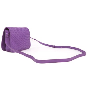 ボッテガヴェネタ ショルダーバッグ イントレチャート レザー パープル 紫  中古