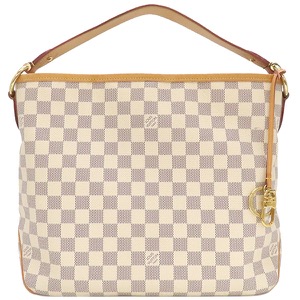 ルイヴィトン ショルダーバッグ ディライトフル MM ダミエアズールキャンバス ホワイト 白  N41448 中古