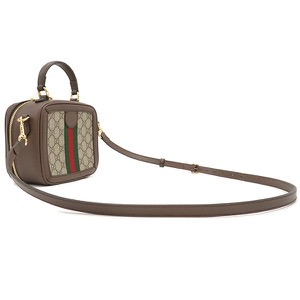 グッチ 2WAYバッグ オフィディア ミニトップハンドル GGスプリームキャンバス ベージュ 茶 ダブルG ショルダー  772157 中古