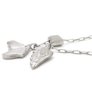 エルメス ネックレス タリスマン ペガサス ペンダント メタル シルバー 中古