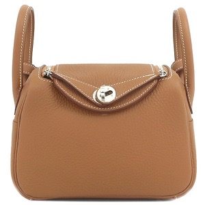 エルメス ショルダーバッグ リンディ 2 ミニ 20 トリヨンクレマンス ブラウン未使用 茶  中古