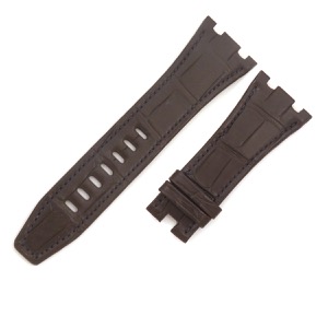 オーデマピゲ 腕時計パーツ ロイヤルオーク用 クロコバンド クロコダイル ブラウン 未使用 純正 替え ベルト ストラップ 28ｍｍ ブラウン 茶  中古