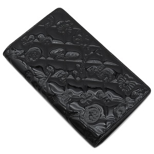 シャネル 長財布 アイコン エナメル ブラック 黒 二つ折り ココマーク パテント A37151 中古