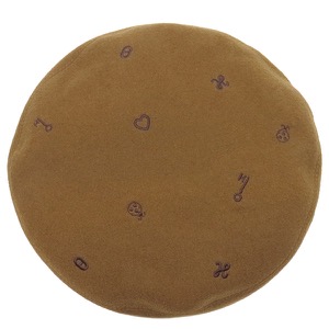 エルメス ベレー帽 サントノーレ カシミヤ ブラウン 58 茶 パイピング  中古