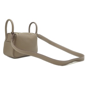 エルメス ショルダーバッグ リンディ ミニ 20 トリヨンクレマンス グレー未使用 グレージュ  中古