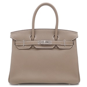 エルメス ハンドバッグ バーキン30 トリヨンクレマンス グレー グレージュ  中古