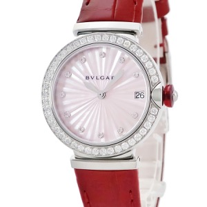 ブルガリ ルチェア LVCEA 103618/LU33S 新品同様品 純正ダイヤ シェル ラウンド 自動巻き