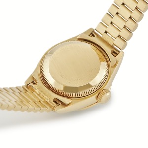 ロレックス デイトジャスト 26 69118ZS 93番 K18YG無垢 純正ダイヤ&サファイア 3連 自動巻き