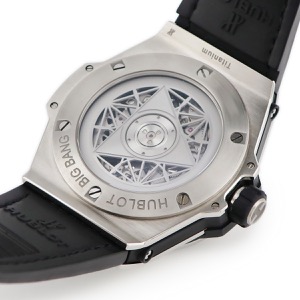 ウブロ ビッグバン サンブルー チタニウム パヴェ 415.NX.1112.VR.1704.MXM17 純正ダイヤ ブラック 自動巻き