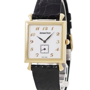 オーデマピゲ カレ 14876BA.0.0002 OH済 K18YG無垢 スクエア 白 アラビア ヴィンテージ 手巻き
