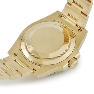 ロレックス サブマリーナー デイト 116618GLB V番 K18YG無垢 純正8Pダイヤ ブルー ベンツ針 自動巻き