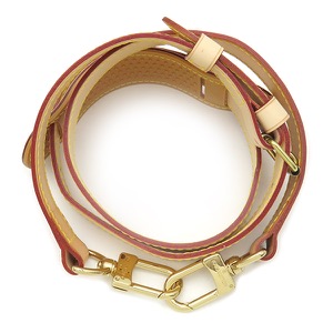 ルイヴィトン ショルダーストラップ ヌメ革 121cm ヌメ革 ベージュ レザー キーポルバンドリエール用  中古