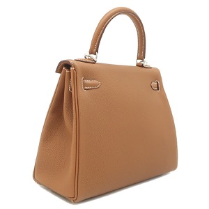 エルメス 2WAYバッグ ケリー25 内縫い トゴ ブラウン 茶 ショルダー  中古