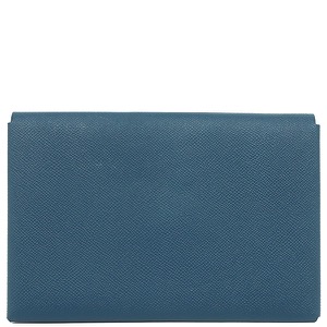 エルメス クラッチバッグ ポシェット カルヴィMM ヴォーエプソン ブルー 青 バイカラー  中古