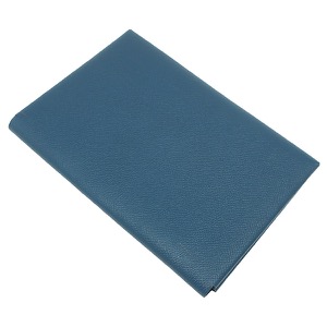 エルメス クラッチバッグ ポシェット カルヴィMM ヴォーエプソン ブルー 青 バイカラー  中古