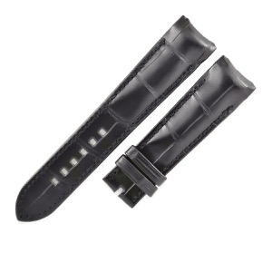 ハリーウィンストン 腕時計パーツ クロコダイル ブラック 未使用 純正 替え クロコ バンド ベルト ストラップ Mサイズ 21ｍｍ ブラック 黒  中古