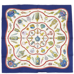 エルメス スカーフ カレ90 CARRE シルク マルチカラー 【Quimporte le flacon/香水瓶】  中古